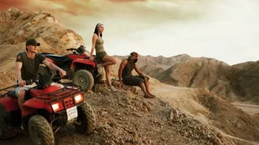 private quad bike tour Hurghada - desert landscape with quad bikes