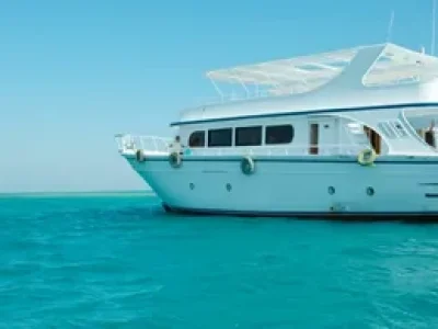 boat trips from Safaga - scenic view of a boat on the Red Sea