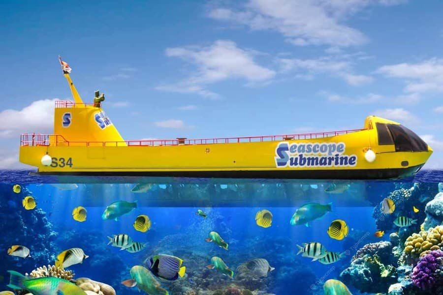 hurghada sea scope snorkeling alternative tour - viewing marine life from a sea scope boat